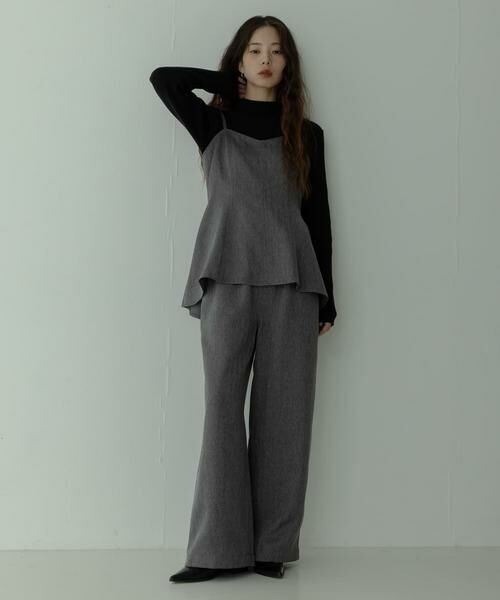Sonny Label / サニーレーベル サロペット・オールインワン | ヘリンボーンキャミ×パンツセットアップ(グレー系その他)