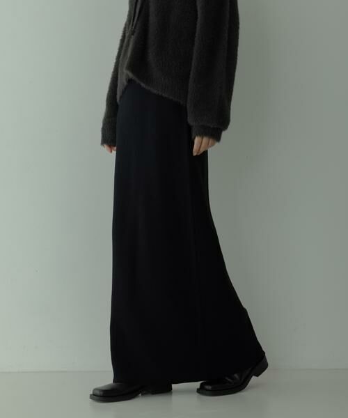 Sonny Label/サニーレーベル 『WEB限定』ミラノリブIラインニットスカート ブラック FREE Sonny Label/サニーレーベル 『WEB限定』ミラノリブIラインニットスカート ブラック FREE