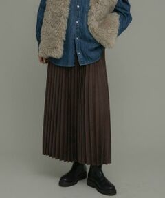 Sonny Label / サニーレーベル スカート | フェイクスウェードプリーツスカート