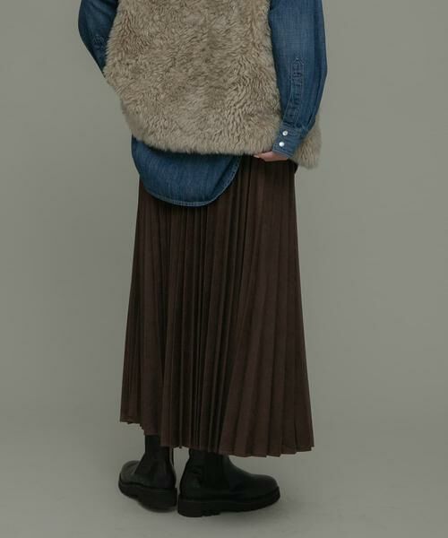 Sonny Label / サニーレーベル スカート | フェイクスウェードプリーツスカート | 詳細3