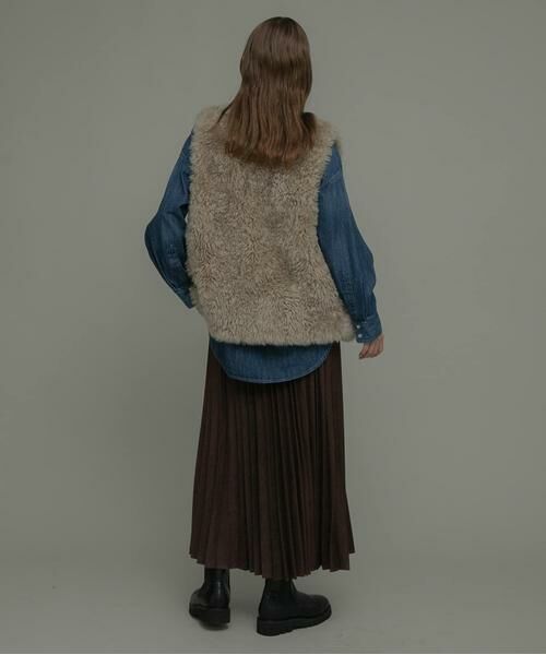 Sonny Label / サニーレーベル スカート | フェイクスウェードプリーツスカート | 詳細6