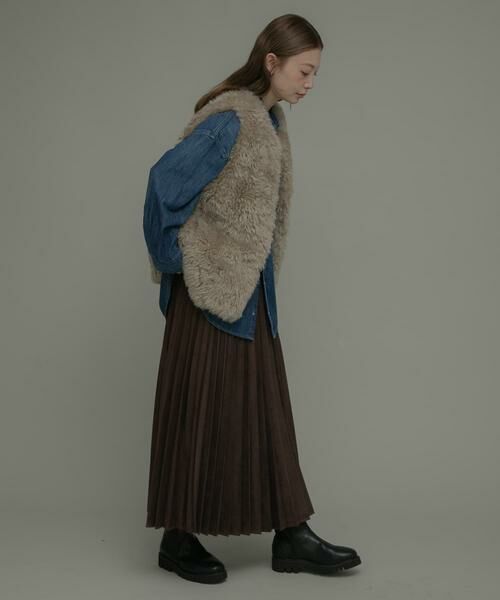 Sonny Label / サニーレーベル スカート | フェイクスウェードプリーツスカート | 詳細7