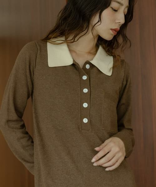 Sonny Label / サニーレーベル ワンピース | 『WEB限定』ニットポロワンピース | 詳細1