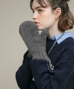 Sonny Label / サニーレーベル 手袋 | ラメブークレーニットミトン