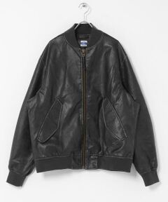 Sonny Label / サニーレーベル レザーブルゾン・ジャケット | ARMY TWILL　VeganLeatherBlouson