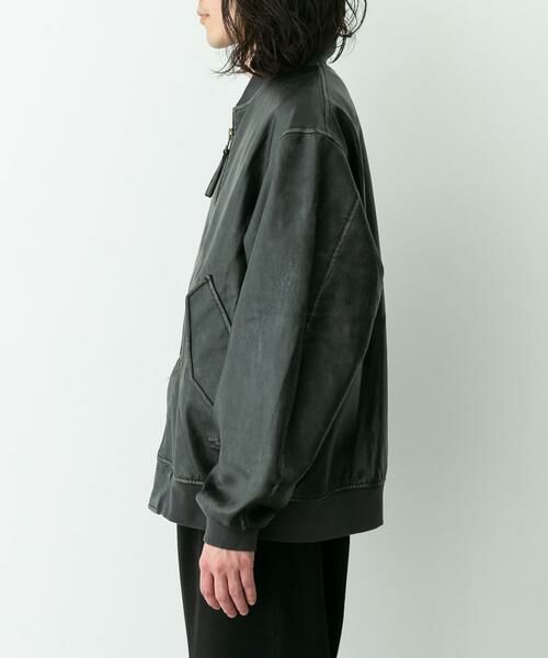 Sonny Label / サニーレーベル レザーブルゾン・ジャケット | ARMY TWILL　VeganLeatherBlouson | 詳細5