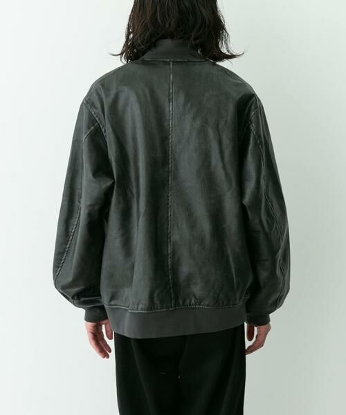 Sonny Label / サニーレーベル レザーブルゾン・ジャケット | ARMY TWILL　VeganLeatherBlouson | 詳細6