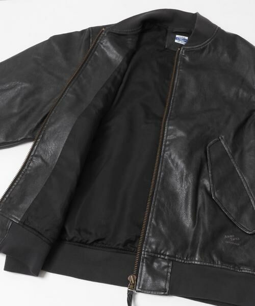 Sonny Label / サニーレーベル レザーブルゾン・ジャケット | ARMY TWILL　VeganLeatherBlouson | 詳細8