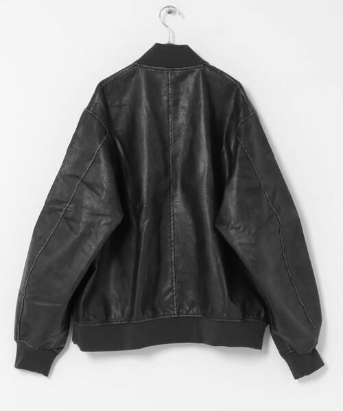 Sonny Label / サニーレーベル レザーブルゾン・ジャケット | ARMY TWILL　VeganLeatherBlouson | 詳細10