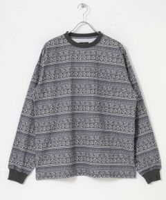 Sonny Label / サニーレーベル Tシャツ | MAGIC NUMBER　FLOWER BORDER LONG-SLEEVE T-SHIRTS