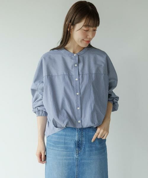 Sonny Label / サニーレーベル シャツ・ブラウス | 『WEB限定』フロントタックバンドカラーシャツ | 詳細2