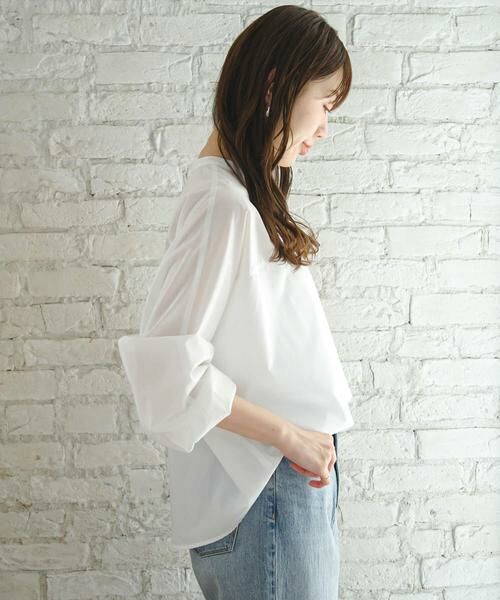 Sonny Label / サニーレーベル シャツ・ブラウス | 『WEB限定』フロントタックバンドカラーシャツ | 詳細12