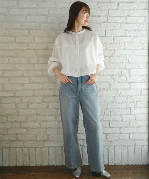 Sonny Label / サニーレーベル シャツ・ブラウス | 『WEB限定』フロントタックバンドカラーシャツ | 詳細13