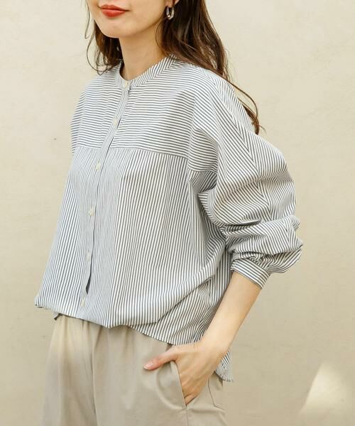 Sonny Label / サニーレーベル シャツ・ブラウス | 『WEB限定』フロントタックバンドカラーシャツ | 詳細17