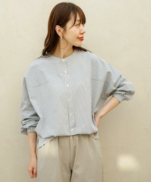 Sonny Label / サニーレーベル シャツ・ブラウス | 『WEB限定』フロントタックバンドカラーシャツ | 詳細19