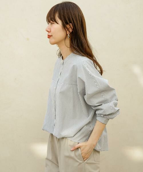 Sonny Label / サニーレーベル シャツ・ブラウス | 『WEB限定』フロントタックバンドカラーシャツ | 詳細20