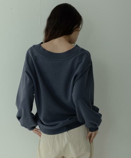 Sonny Label / サニーレーベル スウェット | Vネック刺繍スウェット | 詳細4