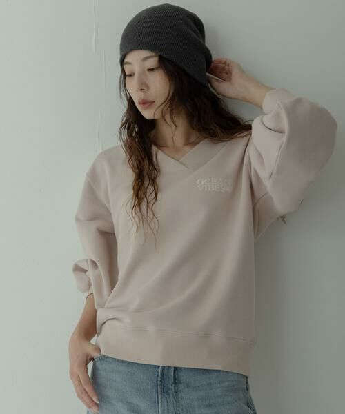 Sonny Label / サニーレーベル スウェット | Vネック刺繍スウェット | 詳細12