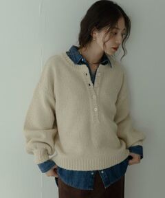 Sonny Label / サニーレーベル ニット・セーター | ヘンリーネックニットプルオーバー