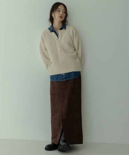 Sonny Label / サニーレーベル ニット・セーター | ヘンリーネックニットプルオーバー | 詳細5