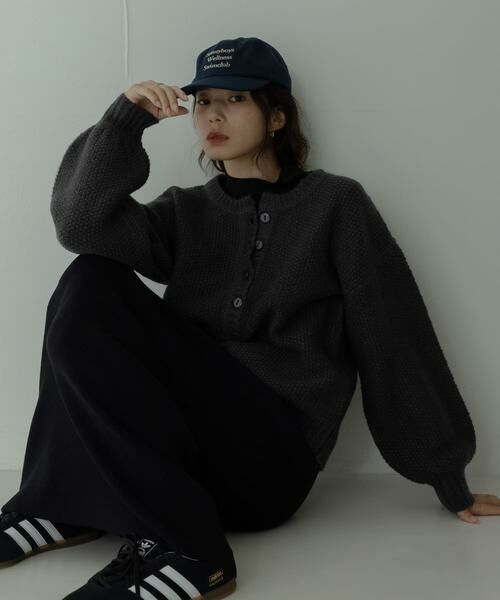 Sonny Label / サニーレーベル ニット・セーター | ヘンリーネックニットプルオーバー | 詳細16