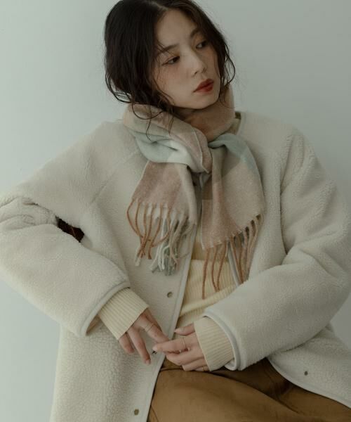 Sonny Label / サニーレーベル マフラー・ショール・スヌード・ストール | ブロックチェックストール | 詳細11