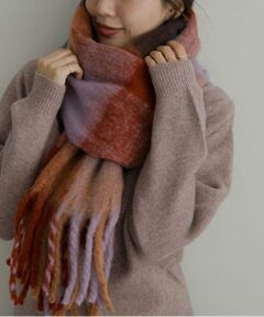 Sonny Label / サニーレーベル マフラー・ショール・スヌード・ストール | フラッフィーボリュームチェックマフラー