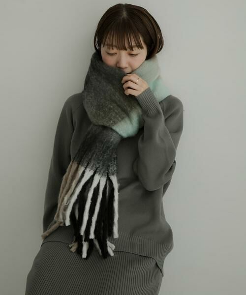 Sonny Label / サニーレーベル マフラー・ショール・スヌード・ストール | フラッフィーボリュームチェックマフラー | 詳細4