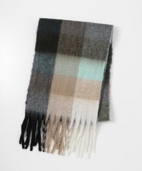 Sonny Label / サニーレーベル マフラー・ショール・スヌード・ストール | フラッフィーボリュームチェックマフラー | 詳細5