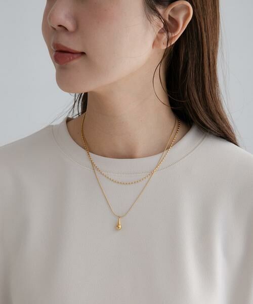 Sonny Label / サニーレーベル ネックレス・ペンダント・チョーカー | ステンレス二連ドロップネックレス | 詳細1