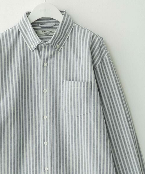 Sonny Label / サニーレーベル シャツ・ブラウス | 抗菌オックスボタンダウン長袖シャツ（ブルー系その他）