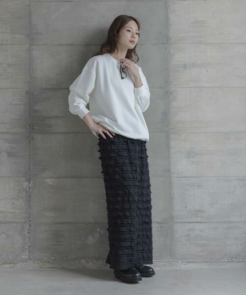 Sonny Label / サニーレーベル Tシャツ | カットジョーゼットドロストプルオーバー | 詳細5