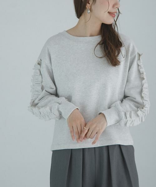 Sonny Label / サニーレーベル スウェット | 『WEB限定』フリルスリーブスウェットプルオーバー（オートミール）