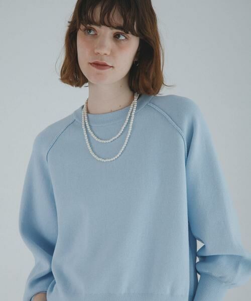 Sonny Label / サニーレーベル ニット・セーター | スウェットライクニット（ライトブルー）