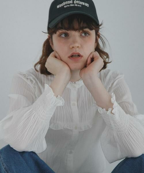 Sonny Label / サニーレーベル シャツ・ブラウス | 『WEB限定』スタンドカラーピンタックフリルシャツ | 詳細1