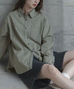 Sonny Label / サニーレーベル シャツ・ブラウス | ドビーチェックアシメシャツ