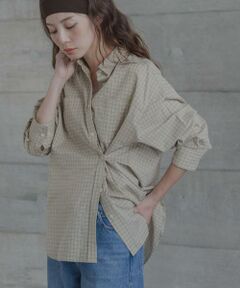 Sonny Label / サニーレーベル シャツ・ブラウス | ドビーチェックアシメシャツ