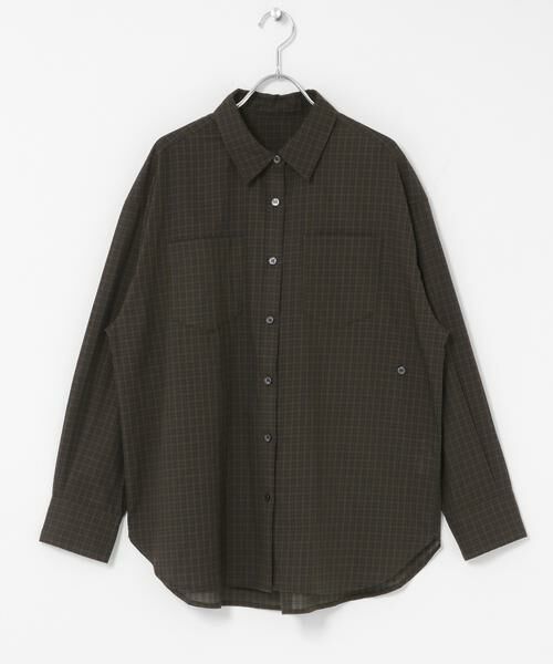 Sonny Label / サニーレーベル シャツ・ブラウス | ドビーチェックアシメシャツ | 詳細8