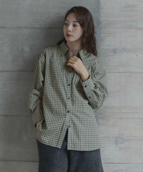 Sonny Label / サニーレーベル シャツ・ブラウス | ドビーチェックアシメシャツ | 詳細16