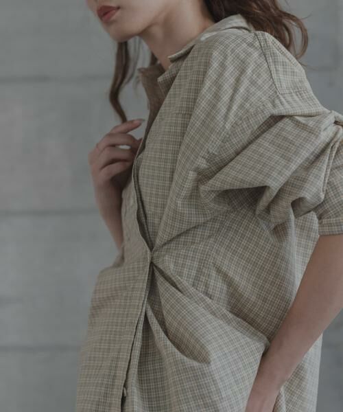 Sonny Label / サニーレーベル シャツ・ブラウス | ドビーチェックアシメシャツ | 詳細23