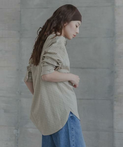 Sonny Label / サニーレーベル シャツ・ブラウス | ドビーチェックアシメシャツ | 詳細25