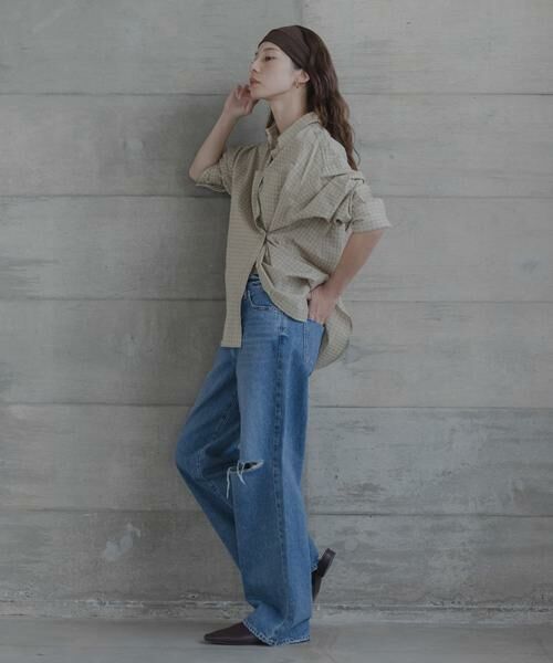 Sonny Label / サニーレーベル シャツ・ブラウス | ドビーチェックアシメシャツ | 詳細28