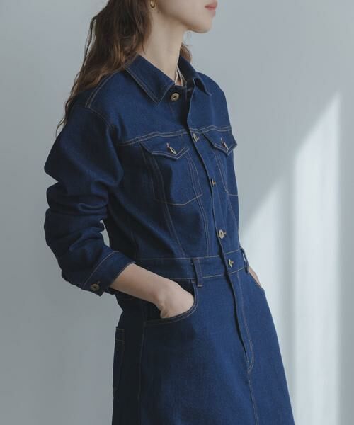 Sonny Label / サニーレーベル ワンピース | デニムジャンパースカート | 詳細1