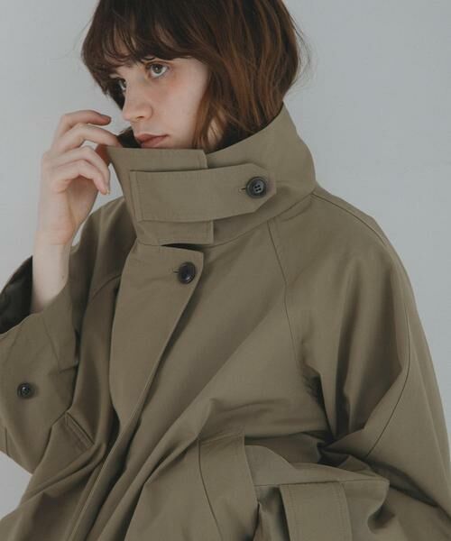 Sonny Label / サニーレーベル その他アウター | 撥水バックフレアスタンドカラーコート（カーキ）