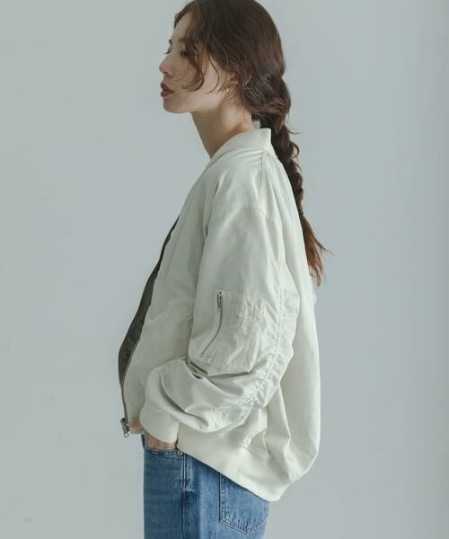 Sonny Label / サニーレーベル ミリタリージャケット・コート | 『WEB限定』リバーシブルオーバーMA-1（ホワイト系その他）