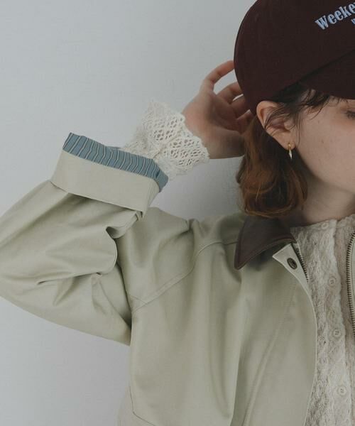 Sonny Label / サニーレーベル その他アウター | 異素材衿ショートジャケット | 詳細1