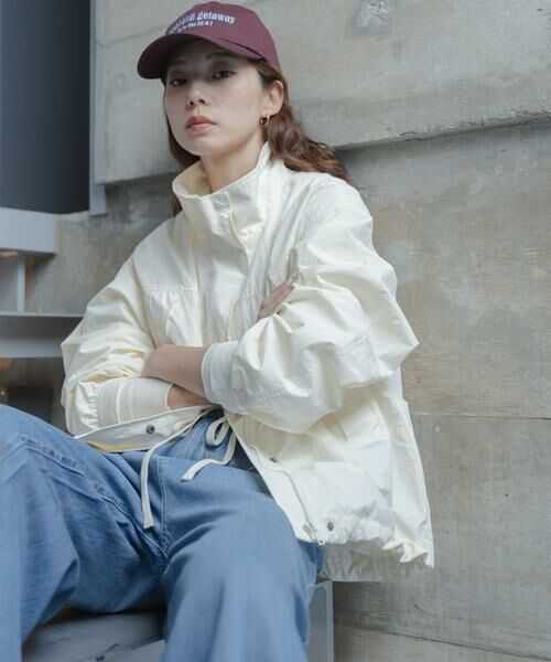 Sonny Label / サニーレーベル ナイロンジャケット | 撥水スタンドカラーナイロンブルゾン（ホワイト系その他）