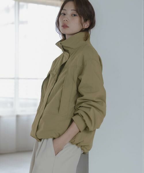 Sonny Label / サニーレーベル ナイロンジャケット | 撥水スタンドカラーナイロンブルゾン（ベージュ系その他）