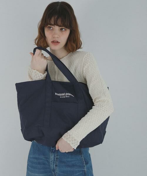 Sonny Label / サニーレーベル トートバッグ | WEEKEND GETAWAY TOTEBAG（ネイビー）