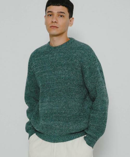 Sonny Label / サニーレーベル ニット・セーター | ミックスカラーニットプルオーバー(グリーン系その他)